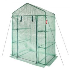 Greenhouse Steel Frame PE Cover 1.4 x 0.7 x 2.0 m