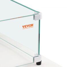 Edzett Üveg Tűzrakó Asztal Alumínium Sarokkal 773x367x191 mm