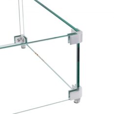 Edzett Üveg Tűzrakó Pajzs Kemény Sarokkal 380x380x180 mm