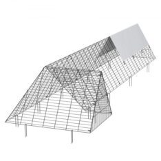 Csirkealagút Hordozható Udvari Sarokkeretes Kifutó 4001 x 1001 x 615 mm