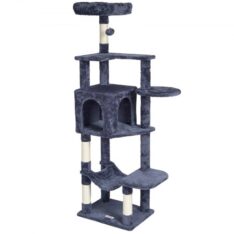 Macska Torony Sisal Kaparóoszloppal Sötétszürke 1538 mm