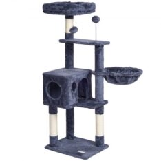Sötétszürke Macskatorony Sisal Karcoló Oszloppal 1148 mm